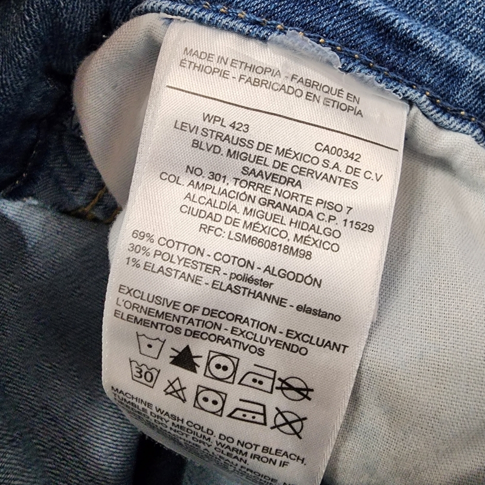 Levi's Jeans Size 35 Length 30 Women's Mid Rise Skinny B931 - Picture 4 of 5